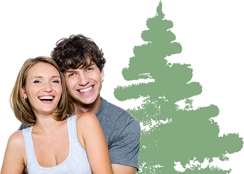 Couple infront of tree